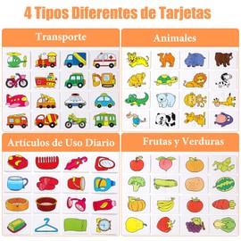 ZIMRAHYG 64 PCS Rompecabezas Niños, Juegos Didácticos, Juguetes Educativos de Aprendizaje, Incluidos Animales, Frutas, Transporte y Necesidades Diarias, Regalos para Niños Niñas de 3 4 5 6 7 8 Años
