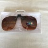 Blue Block Clip - On Sunglasses Amber/Brown Lenses New Old