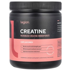 Legion Athletics Creatine Monohydrate Unflavored 0.69lbs 312g Athletic Supplement, 312, 1 / Legion Athletics 레지온 리전 애슬레틱스 크레아틴 모노하이드레이트 무맛 0.69lbs 312g 운동보충제, 312, 1