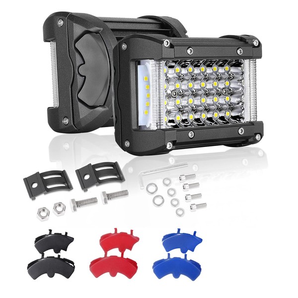 Side Shooter Led Pods, Auto Power Plus 2PCS 204W Quad