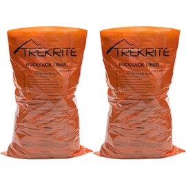 Trekrite 2 PC Waterproof Rucksack Liner - Hi Vis Orange - for Hiking, Backpacking, Camping and D of E - One Size - Fits all Rucksacks up to 100 Litres