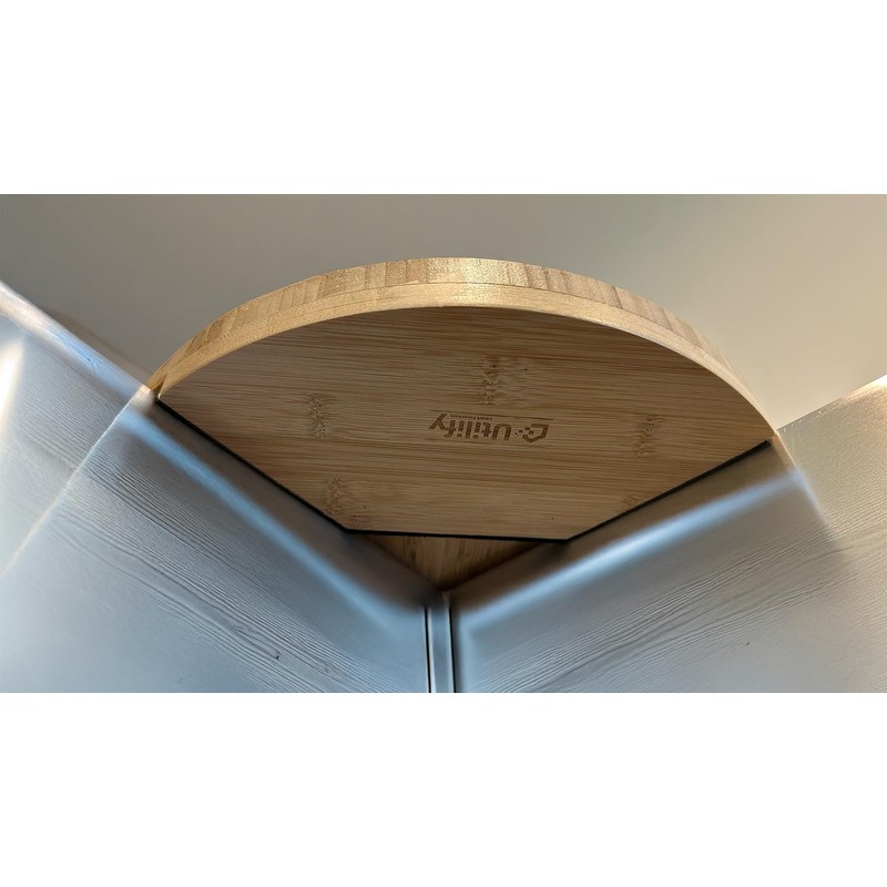 Utilify Bamboo Corner Cutting Board with Protective Edges