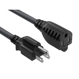 Cable Leader 25ft 14 AWG SJTW Power Extension Cord for Indoor and Outdoor (NEMA 5-15P to NEMA 5-15R) (25FT)