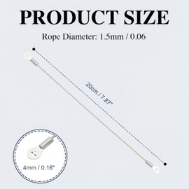 4 PCS 8-Inch Door Restrictor Cable – Stainless Steel Cabinet & UPVC Door Chain Limiter – Flexible Braided Restraint Wire for Cupboards, Windows, Hinged Doors – Safety Cable with Fixing Eyelets