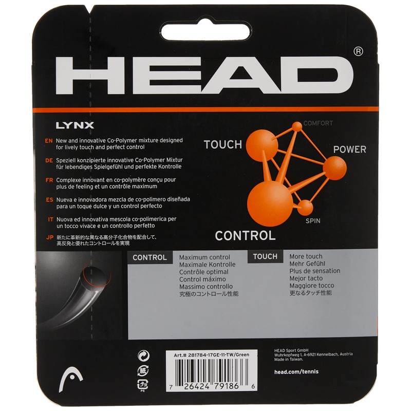 HEAD Lynx Tennis Racket String 40' Set - 17 Gauge