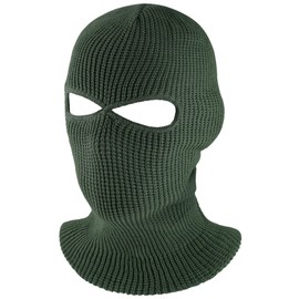 SATINIOR 2-Hole Knitted Ski Mask Full Face Mask Cover Neck Gaiter Winter Balaclava Warm Beanie for Outdoor Sports(Medium,Navy Green)