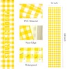 MUNILAIL 6 Pcs Yellow and White Checkered Table Runner 14