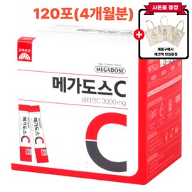 Large capacity (120 packets) Korea Eundan Megadose C 3000mg x 120 packets, 360g, 1 unit / 대용량 (120포)고려은단 메가도스 C 3000mg x 120 포, 360g, 1개