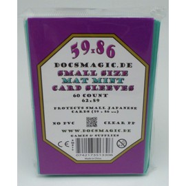 docsmagic.de 60 Mat Mint Card Sleeves Small Size 62 x 89 - YGO CFV - Mini Aqua