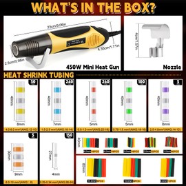 765PCS Solder Seal Wire Connectors with 450W Mini Heat Gun, Solder Connectors with Heat Shrink Solderstick Waterproof Electrical Wire Connectors Kit for Marine Automotive (26-6 Gauge)