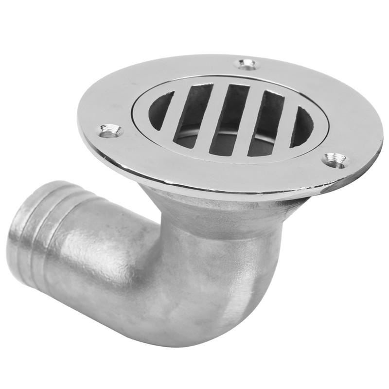 Durable Boat Floor Drain 316 Stainless Steel Marine 90 Degree