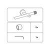 Gardinia, 2 x End Cap, Metal, Curtain Technology, Diameter 16