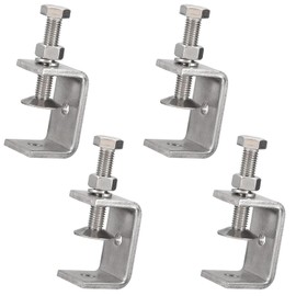 Cobenga 4 Pcs Small 304 Stainless Steel C Clamp Tiger Clamp Heavy Duty C Clamp for DIY and Car Repairs