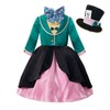 LTAKK Mad Hatter Cosplay Costume Girls Halloween Kids Costume Full