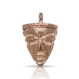 Better Jewelry, Real Pure Copper African Tribal Mask Pendant, Charm (Triangular)