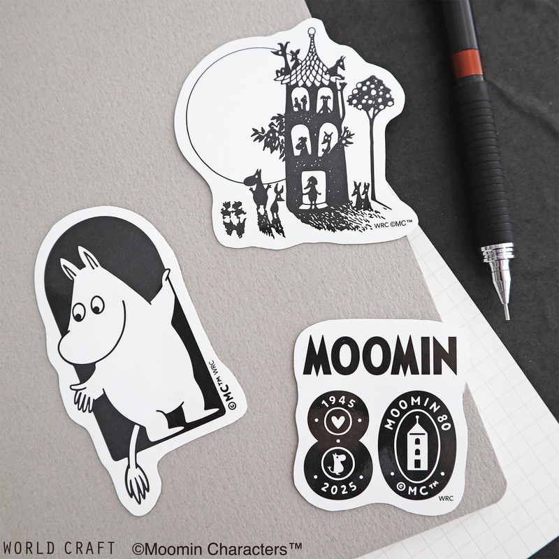 World Craft MOOMIN80TH MOSC-S539 Moomin Sticker Set of 3