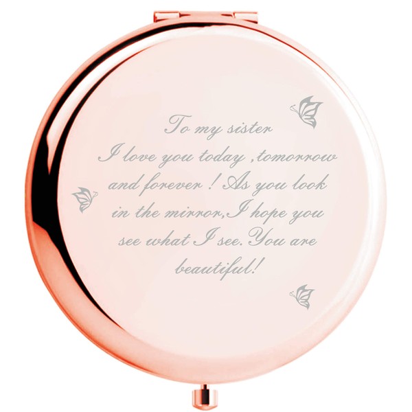 onederful Sister Gifts from Sister Brother, Sisters Birthday Gift Ideas, for Girls,Great Gifts for Mothers Day, Graduation Present for Her (Rose Gold)