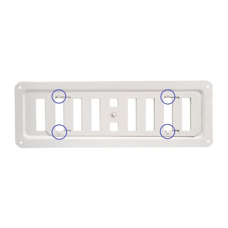 Adjusted Metal Air Vent Grate Powder Coated in White RAL