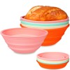 4 Pcs Silicone Bread Proofing Baskets Banneton, 9 Inch Collapsible