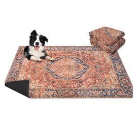 Lovewag Washable Dog Pads Pack of 2 - Eco-Friendly & Leak-Proof Design, Multi-Design Options: Hana Blushing, Nordic Forst, Rustic Terracotta, 16" x 24" & 36" x 48" - Color: Rustic Terracotta, Size: 36"x48"