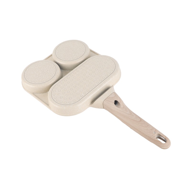 3 in 1 Breakfast Pan Nonstick Aluminum Alloy Labor Saving