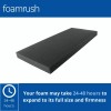 FoamRush 20" x 36" Charcoal High Density Upholstery Foam Seat