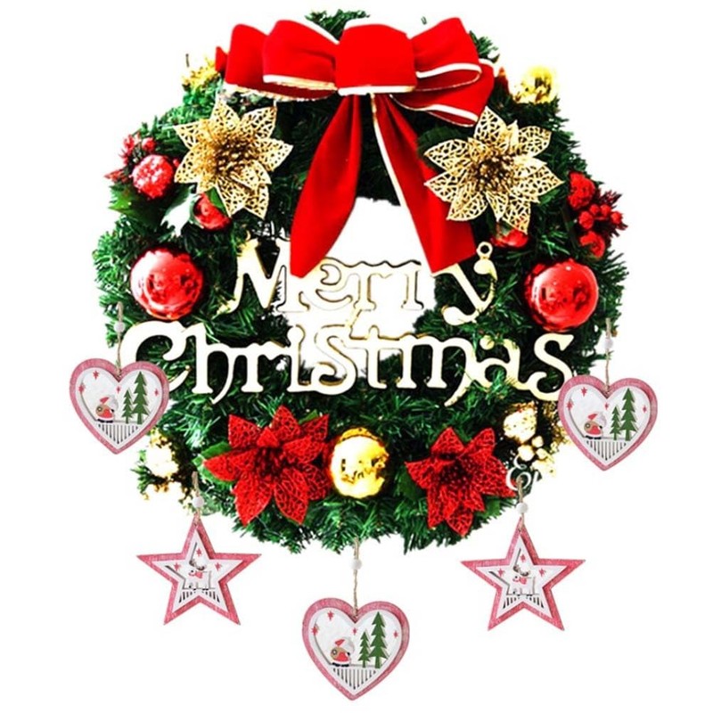 BESTOYARD Christmas Door Wreath Christmas Ball Ornaments Christmas Window Wall