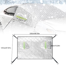 ELNLE Windscreen Cover Car Winter Windscreen Cover Car Window Covers, 600D Oxford Material, Foldable, Snow, Frost, Sun, Dust for Car, SUV (142 x 160 cm)