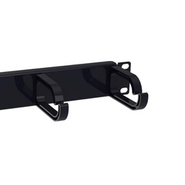 Equip 10" 1U 3 Plastic Ring Cable Grommet - Black