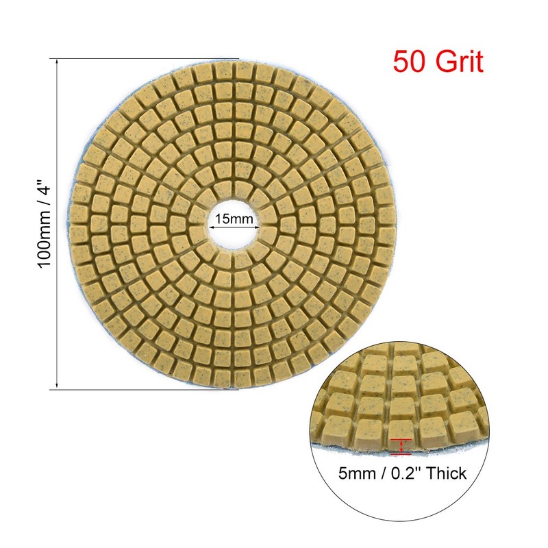 sourcing map 2pcs Diamond Polishing Grinding Pad Discs 4 Inch