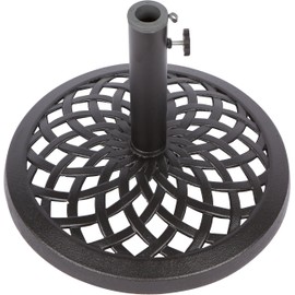 Trademark Innovations Cast Iron 17.7 Inch Diameter Umbrella Base, Black