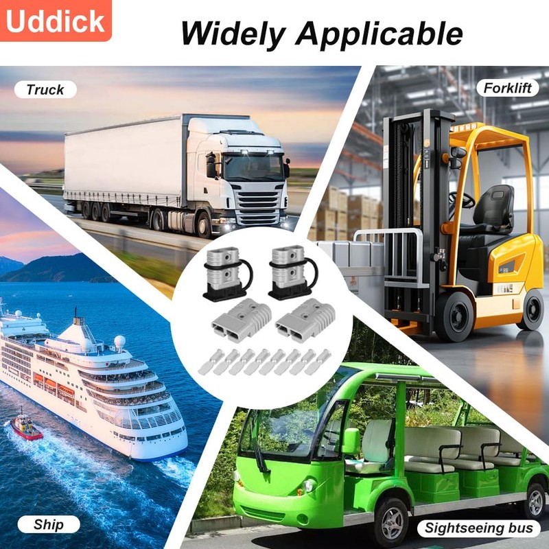 Uddick 175A Battery Quick Connector with Dust Cover,Battery Quick Disconnect