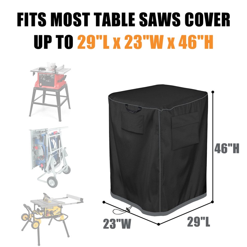 Table saw cover, 29in dustproof portable table saw cover, Fit