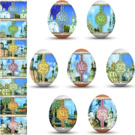 Diximus Thermo Heat Shrink Sleeve Decoration Easter Egg Wraps Pysanka Pysanky (Cathedrals)