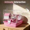 Pretoee 7-in-1 Acrylic Hamster Cage with All Accessories - Double