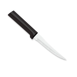 Rada Cutlery Super Parer Knife (W227), 4.38" Stainless Steel Hollow Ground Blade, Made in USA, Black Handle, Pack of 2