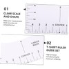 SHINEOFI 8Pcs Shirt Ruler Guide Precise Neck Measurement for DIY