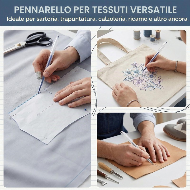 SWYZOR 6 Pezzi Pennarelli per Tessuto Cancellabili Caldo con 30