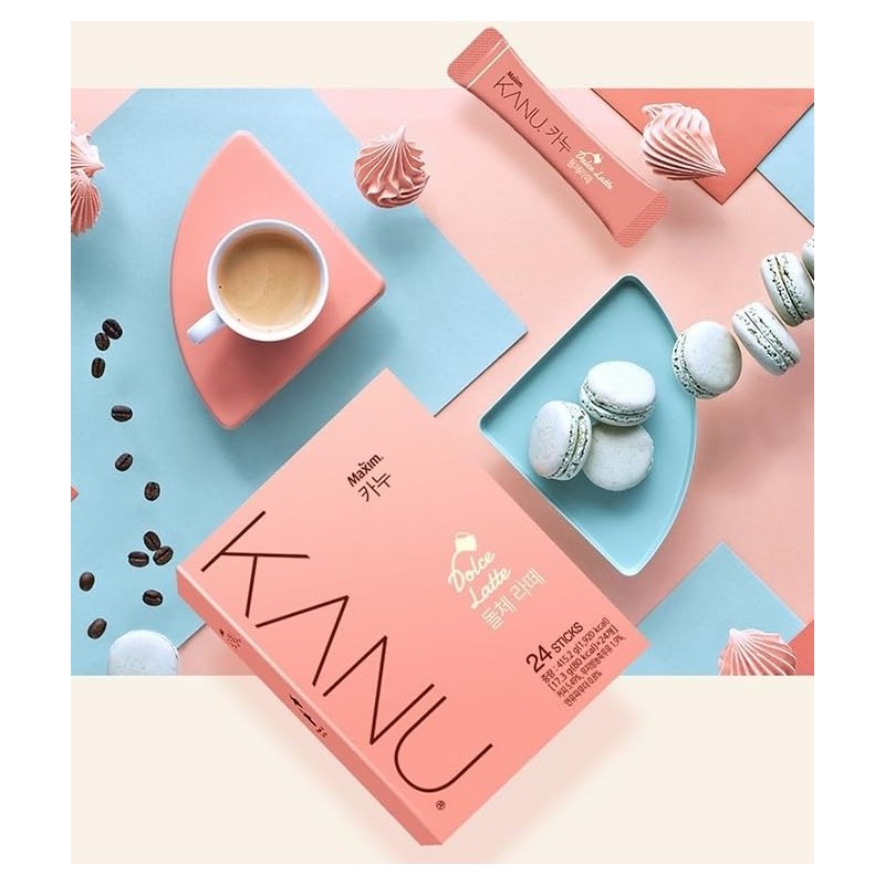 Kanu Maxim Latte Instant Coffee (17.3g x 24t, Dolce)