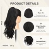 Sofeiyan Claw Clip Ponytail Extension 16 inch Curly Wavy Clip