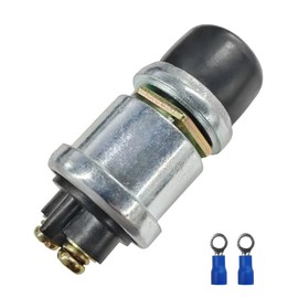 Car Push Start Button Switch, 12V 50A Heavy Duty Car Engine Push to Start Ignition Switch, Waterproof Weatherproof Momentary Start Switch Marine Horn Button for Car Boat Truck (1PC)