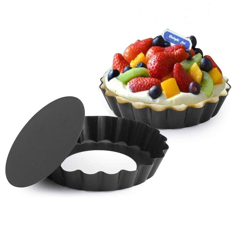 Gutsdoor 6 Pack Mini Tart Pan 4 Inch with Removable