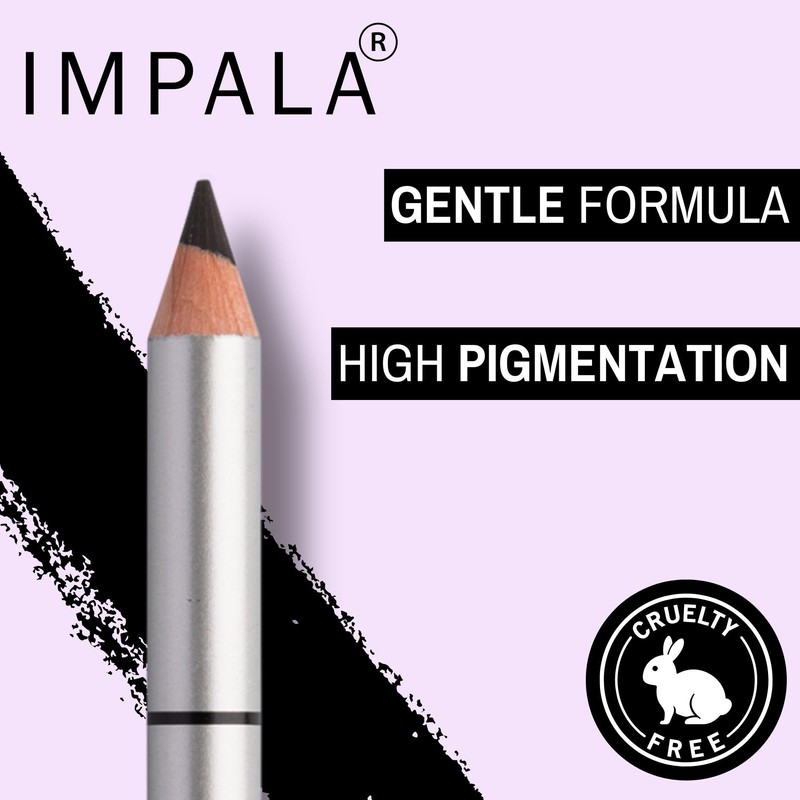 IMPALA | Brow Pencil with Brush Black Color No. 01