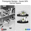 Wisfame Black Corner Shower Caddy - Rustproof Aluminium Triangle Shower