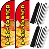FuWeave 2 Pcs Quesabirria Advertising Swooper Flag Banner 8.2ft Feather