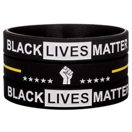 Sainstone Black Lives Matter Silicone Bracelets - #BLM Movement for Freedom, Liberation and Justice Motivational Wristbands - Support Black Imagination and Innovation Gifts for Men Women (Unisex)