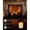 Homemory 2" x 2" Timer Flickering Flameless Candles, Realistic Battery