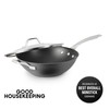 Calphalon Signature Hard-Anodized Nonstick Wok, 12", Flat-Bottom, Oven-Safe, PFOA-Free, Black