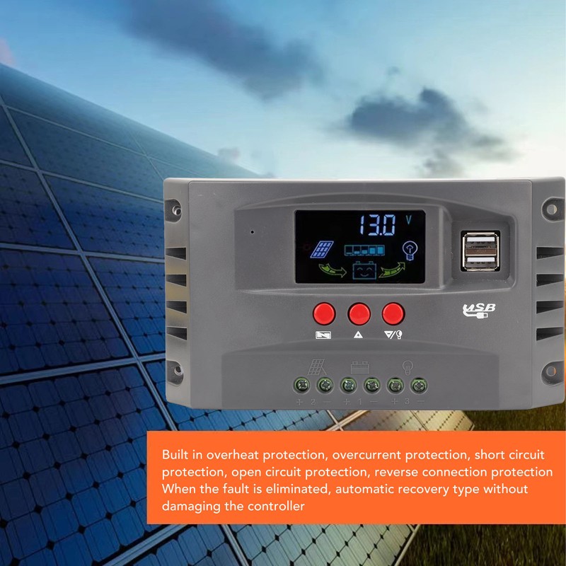 Solar Charge Controller MPPT Tracking Charging 12V 24V Automatic Adaptation