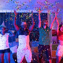 XiXiRan Confetti Cannon Mini Confetti Shooter Colourful for Birthday (A)